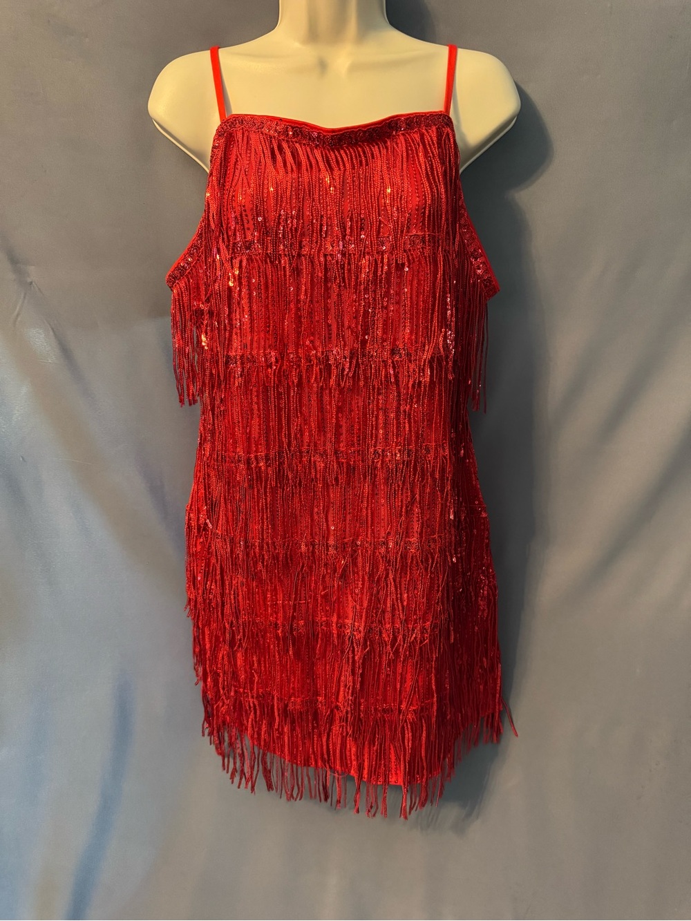 Women Flapper Tassel Formal Dress Sequin Mini Elegant Evening Party Cosplay 20’s